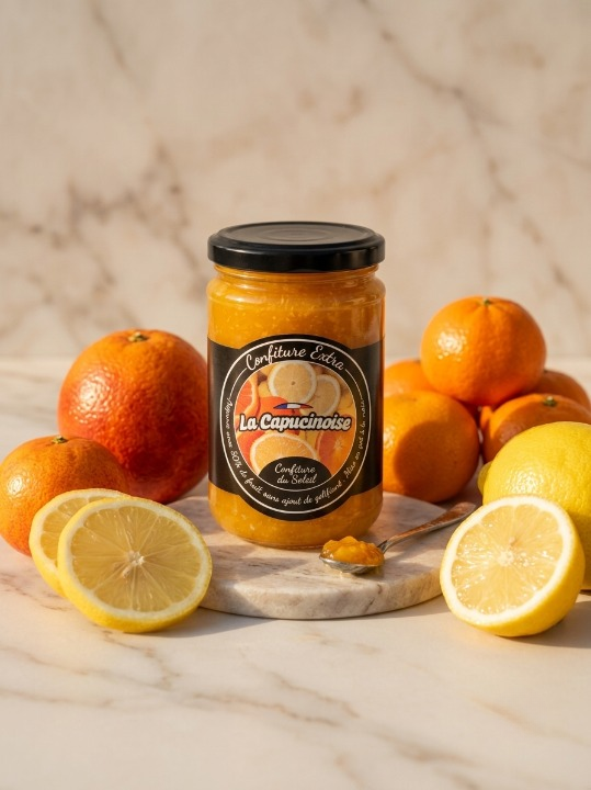 Déguster une recette traditionnelle confiture extra soleil artisanale La Capucinoise des Hautes-Alpes, spécialité fruitée gourmande authentique locale équilibrée