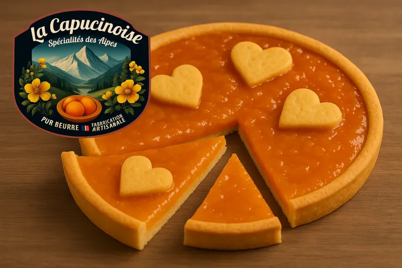 Acheter une tarte aux abricots artisanale à la recette traditionnelle et sans conservateurs, à Grenoble en Isère