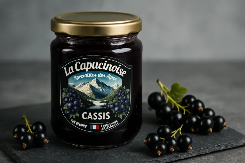 Commander une confiture artisanale de cassis fruitée et naturelle, sans conservateurs, à Gap dans les Hautes-Alpes
