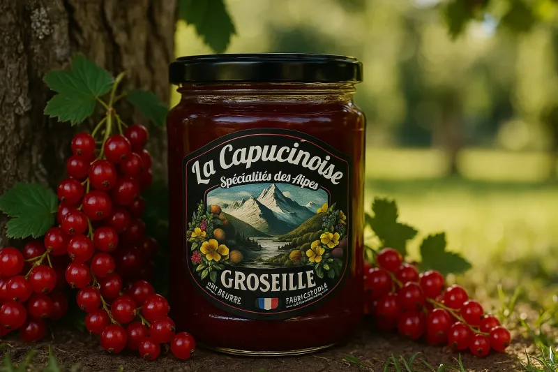 Acheter une confiture artisanale de groseille acidulée et naturelle, sans conservateur, à Aix-en-Provence dans le Pays d’Aix